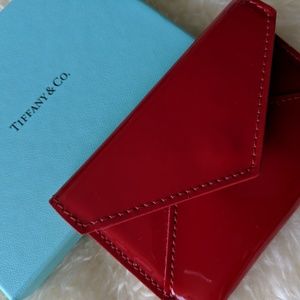 Tiffany & Co Red Envelope Patent Cardholder